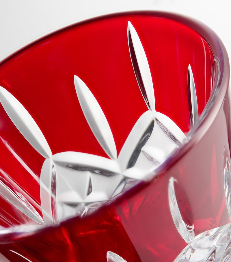Waterford Lismore Red Crystal Votive Holder, 6cm x 9.5cm (British brand)
