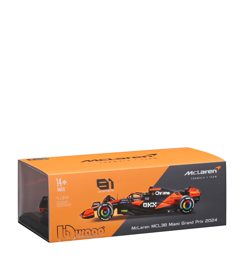 Bburago McLaren MCL38 Oscar Piastri 1:24 diecast model, imported from the UK