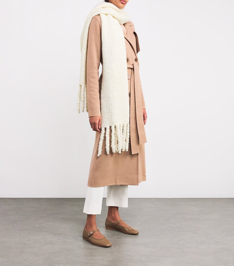 Joseph bouclé knit scarf 205cm x 40cm (British brand)