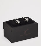 Deakin & Francis sterling silver and enamel knot cufflinks - British product