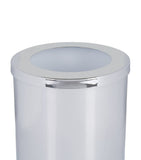 Zodiac cylinder chrome bathroom bin (British brand)