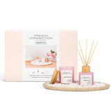 Superdrug French Connection Marshmallow Strawberry Prosecco Reed Diffuser and Candle Gift Set 100ml + 130g- Buy online at McGrocer
