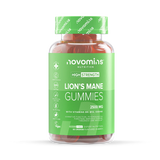Holland & Barrett Novomins Lion's Mane 2500mg Orange Flavoured Mushroom Gummies 60 Count- Buy online at McGrocer