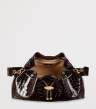 Jimmy Choo crocodile-effect leather cinch shoulder bag - British product