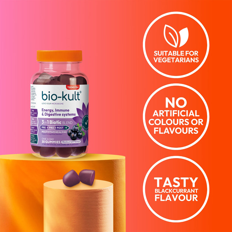 Bio-Kult Teen Gummies Blackcurrant 30 count - British product
