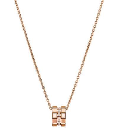 Harrods Chopard Rose Gold and Diamond Ice Cube Necklace- Buy online at McGrocer