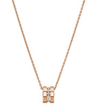 Chopard rose gold and diamond Ice Cube necklace (British brand)