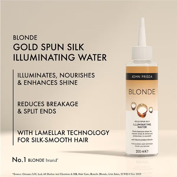 John Frieda Blonde Illuminating Water Hair Serum 200ml, UK version