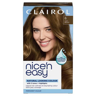 Superdrug Clairol Nice'n Easy Permanent Hair Dye 6 Light Brown- Buy online at McGrocer