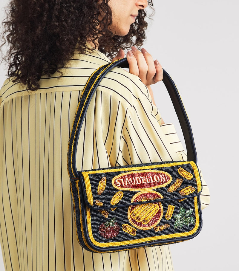 STAUD beaded shoulder bag Tommy 20x15x10cm (British brand)
