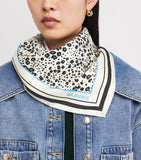 Claudie Pierlot printed silk square scarf 65cm, imported from the UK