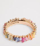 Suzanne Kalan Bold eternity ring with rainbow sapphires, UK version