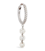 Harrods Persée White Gold and Diamond Danae Single Hoop Earring- Buy online at McGrocer