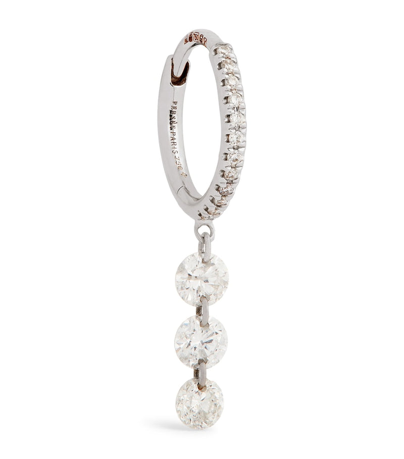 Persée white gold diamond Danaé hoop earring, UK version