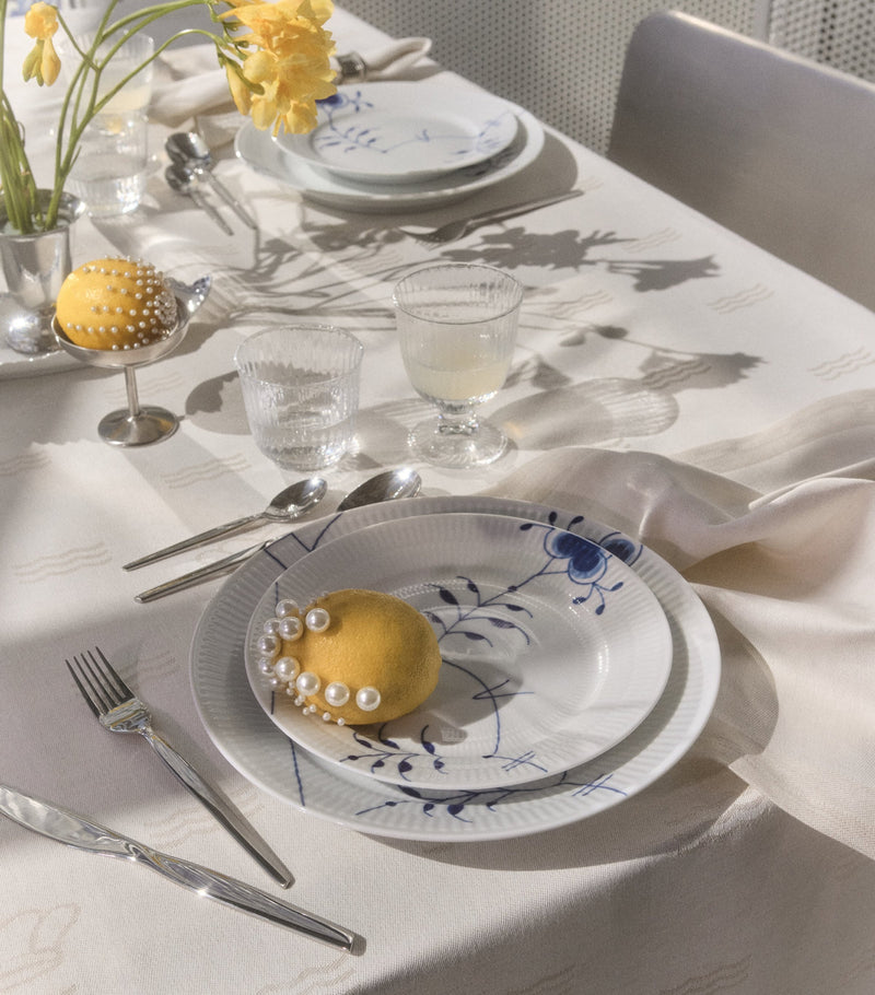 Royal Copenhagen Jacquard Waves tablecloth 145cm x 270cm, imported from the UK