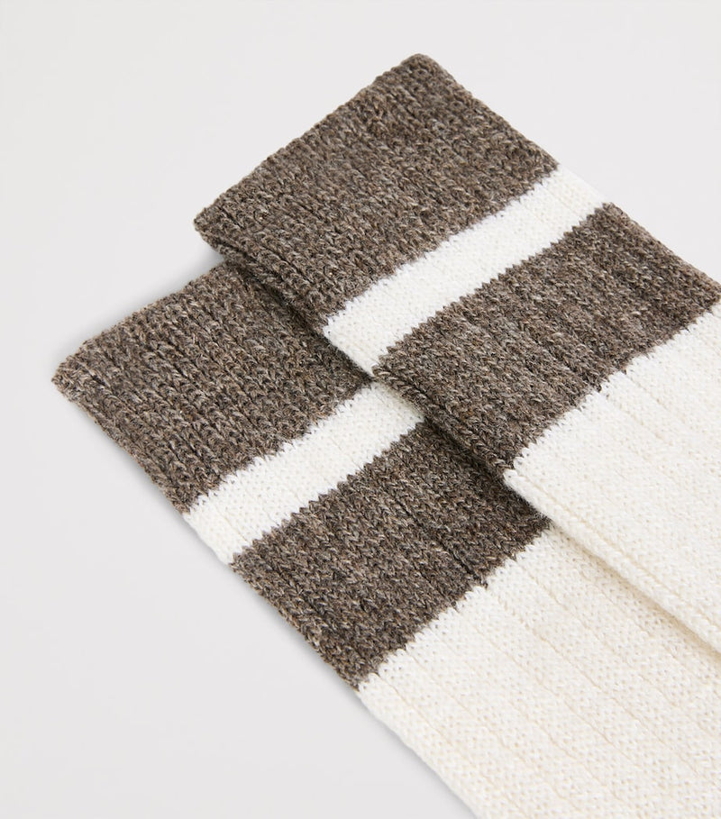 Dunhill cashmere cotton stripe socks - British product