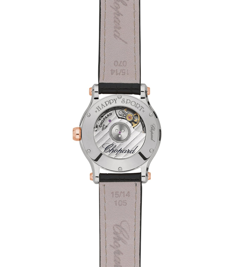 Chopard Happy Sport automatic watch 30mm rose gold and stainless steel - British product
