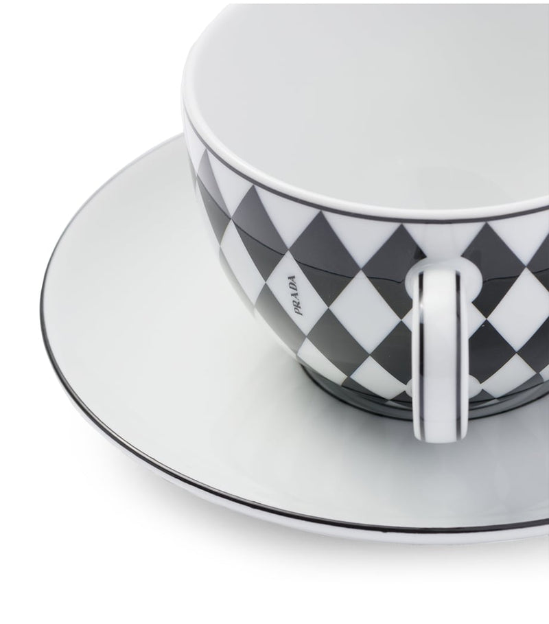 Prada chequerboard cappuccino set, imported from the UK