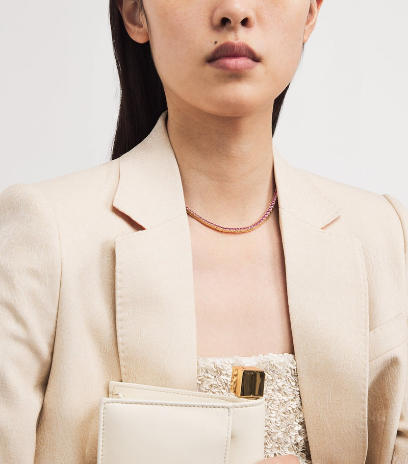 Anita Ko rose gold Hepburn necklace with pink sapphires - British product
