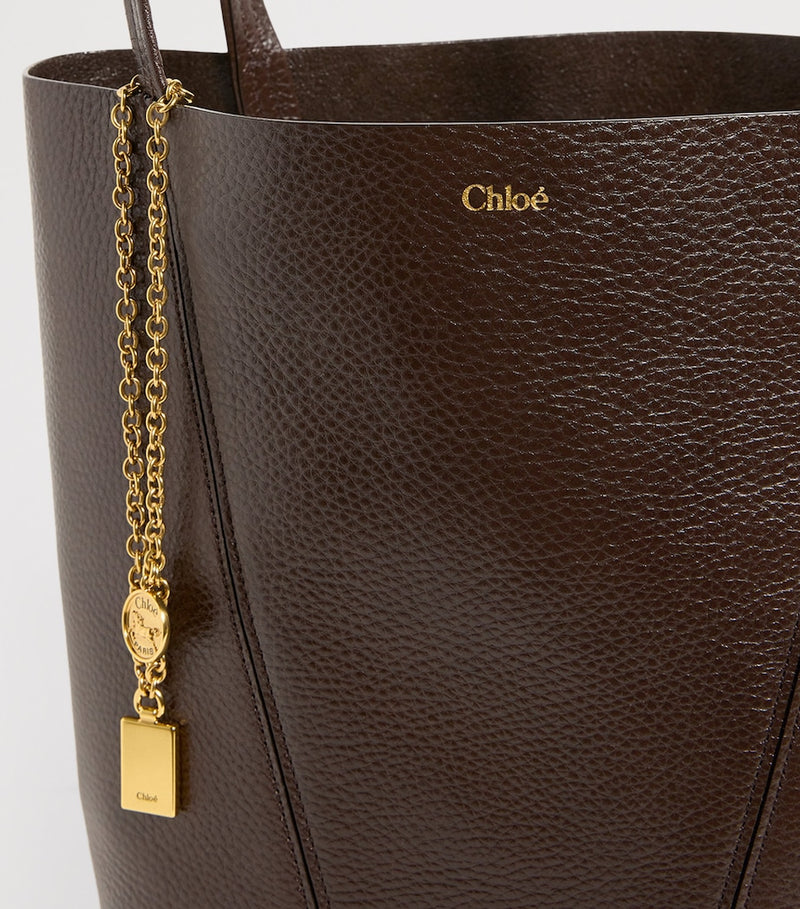Chloé medium calfskin spin tote bag leather, UK version