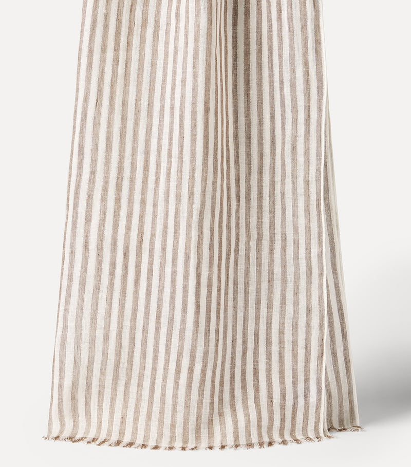 Brunello Cucinelli linen-blend stripe scarf, UK version