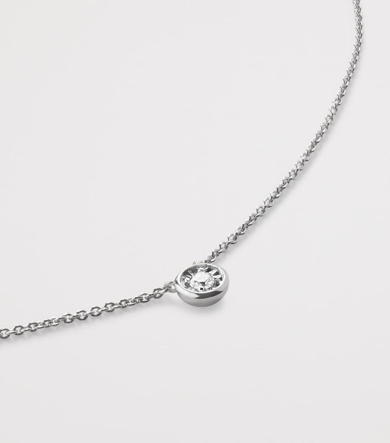 Monica Vinader small sterling silver diamond necklace, UK version