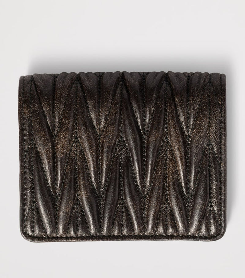 Miu Miu small Matelassé leather wallet nappa - British product