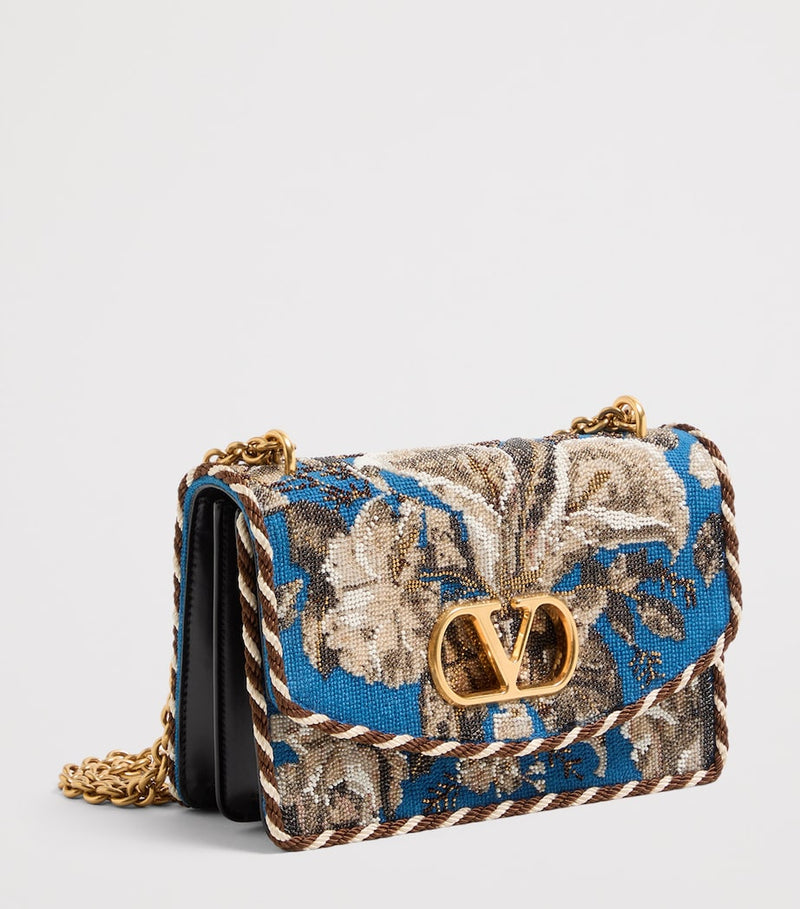 Valentino Garavani silk embellished Vain shoulder bag, UK version