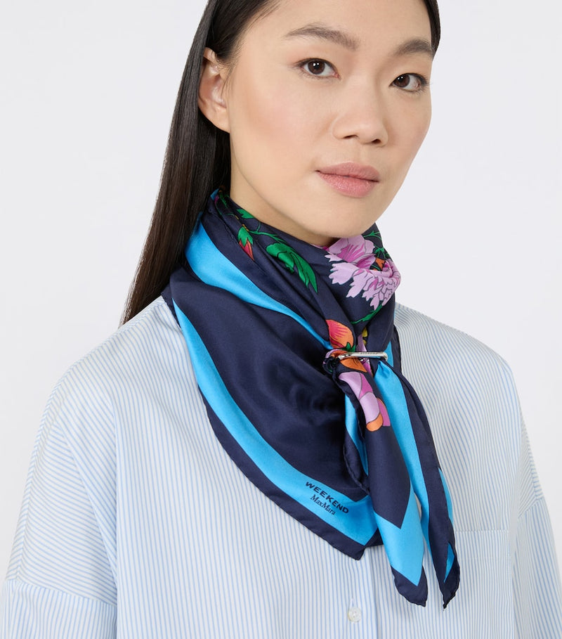 Weekend Max Mara silk scarf floral print 90cm, UK version