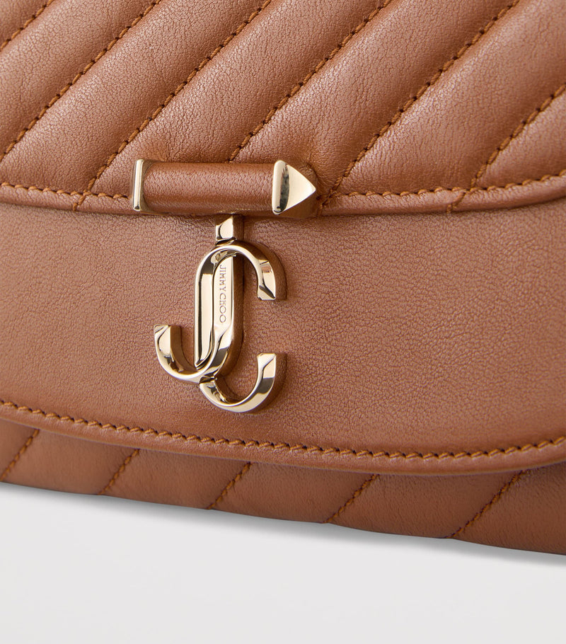 Jimmy Choo Curve quilted leather chain wallet - British product