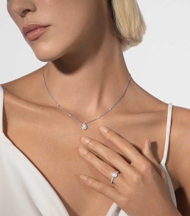 Messika white gold diamond Joy necklace, imported from the UK