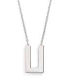 Tom Wood silver square pendant necklace (British brand)
