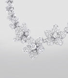 Graff Wild Flower white gold diamond necklace, imported from the UK