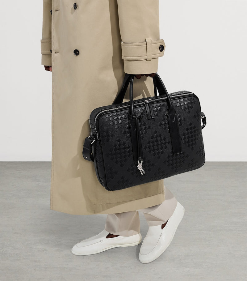 Bottega Veneta Getaway briefcase in leather Intrecciato weave - British product