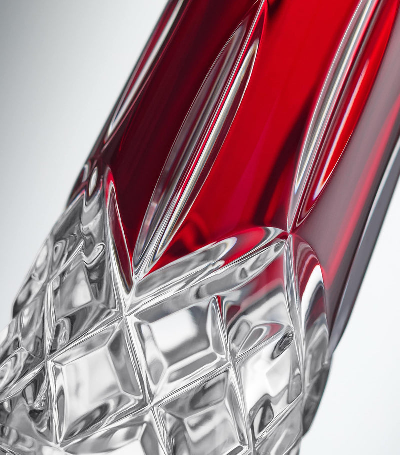 Waterford Crystal red bud vase 18cm (British brand)