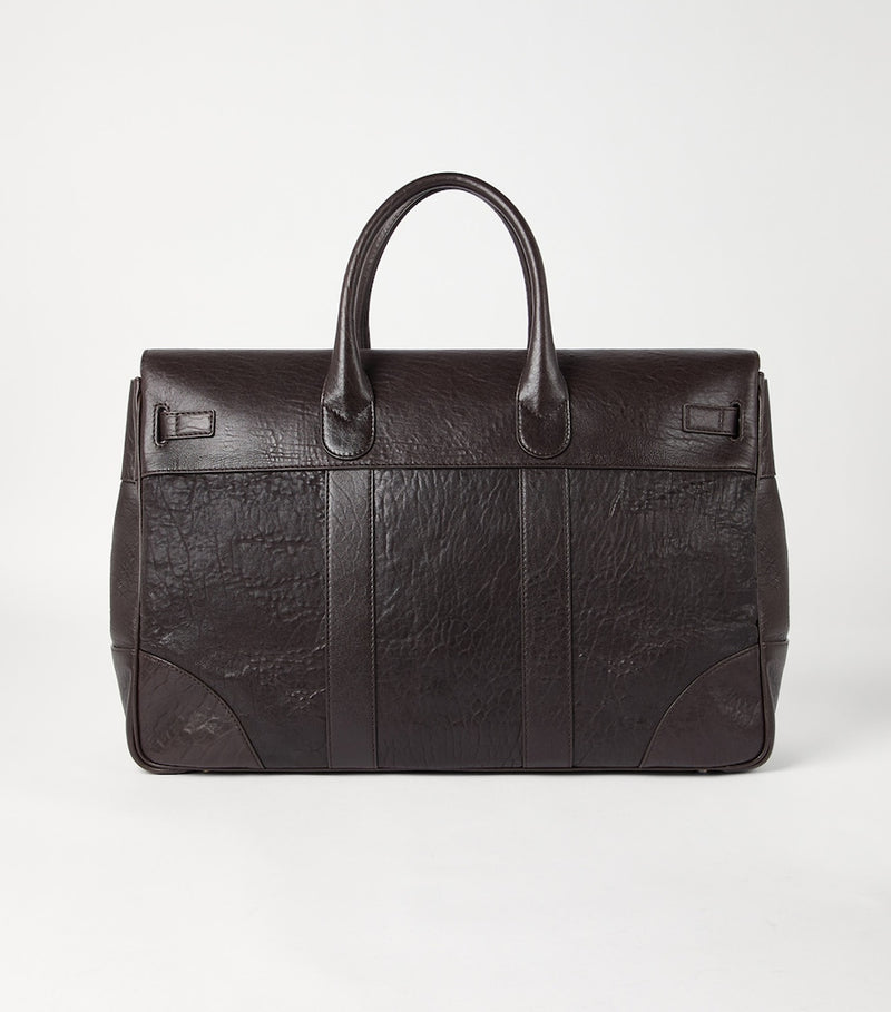 Brunello Cucinelli leather travel bag with grained calfskin, 50x58x25cm - British product