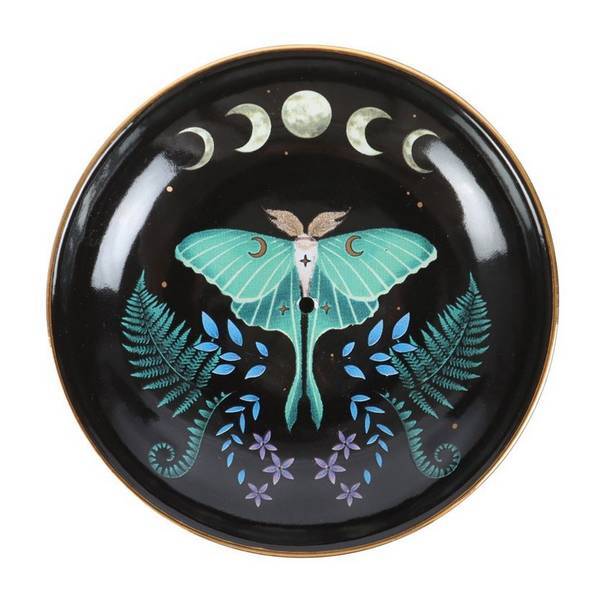 Something Different Ceramic Incense Holder Luna Moth 9cm (British brand)