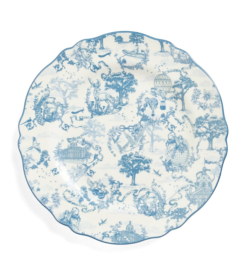 Harrods bone china toile dinner plate 27cm, UK version
