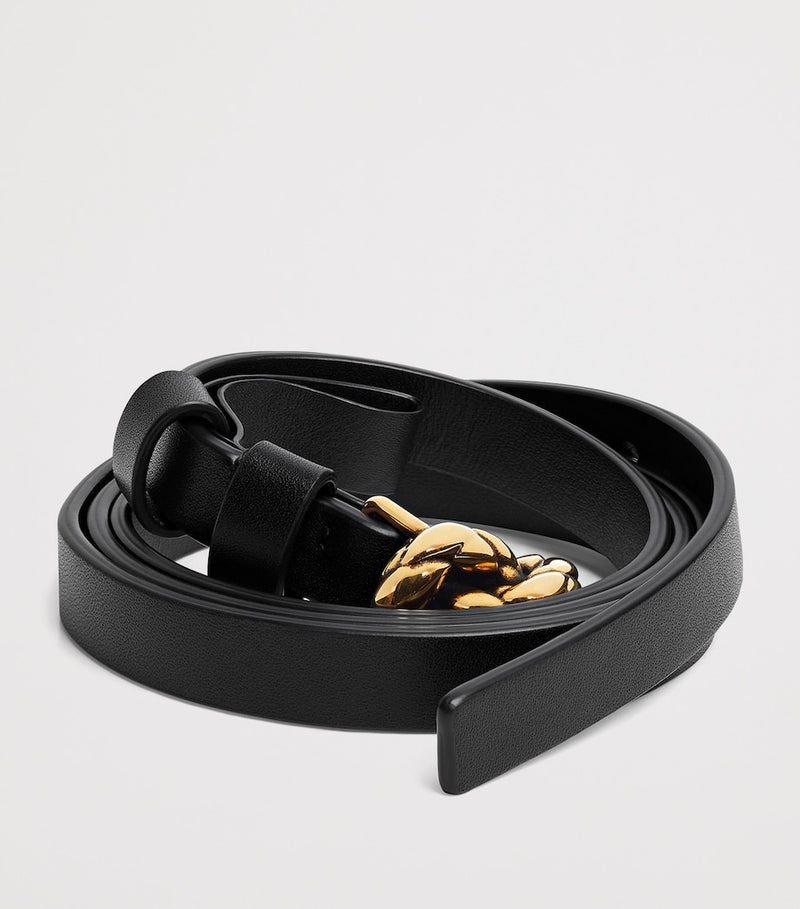 Bottega Veneta leather knot belt with Intreccio detail, UK version