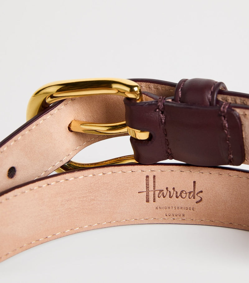 Harrods classic leather slim belt (British brand)