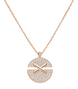 Harrods Chaumet Jeux de Liens Harmony Medium Rose Gold and Diamond Pendant Necklace- Buy online at McGrocer