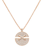 Chaumet medium rose gold diamond pendant necklace, imported from the UK