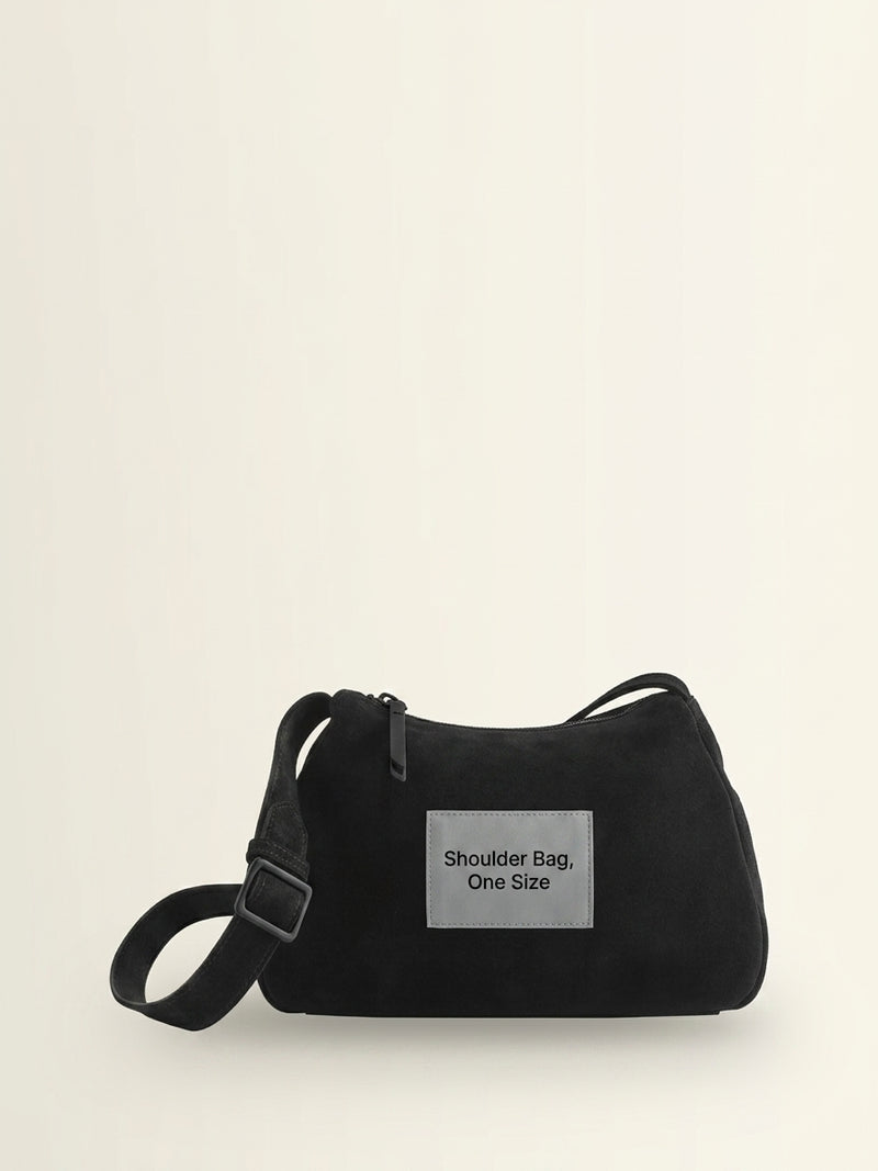 Vivienne Westwood Kate suede shoulder bag black, UK version