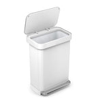Simplehuman rectangular pedal bin 55L (British brand)