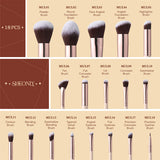 Livingandhome 18 Piece Makeup Brush Set Nude Pink, UK version