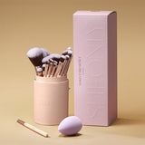 Livingandhome 18 Piece Makeup Brush Set Nude Pink, UK version