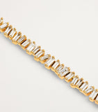 Suzanne Kalan yellow gold diamond tennis necklace 43cm, imported from the UK