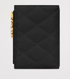Saint Laurent Matelassé bifold wallet black calfskin (British brand)