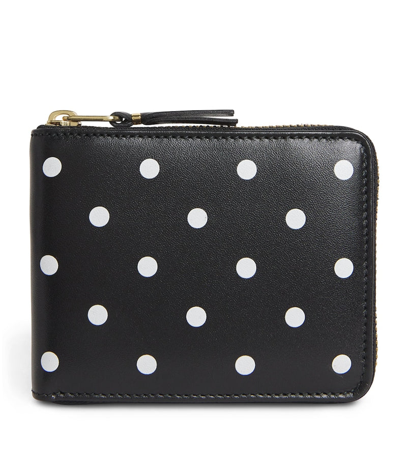 Comme des Garçons polka-dot calfskin wallet (British brand)