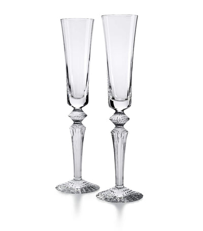 Harrods Baccarat Mille Nuits Flutissimo Champagne Glasses Set of 2 (170ml)- Buy online at McGrocer